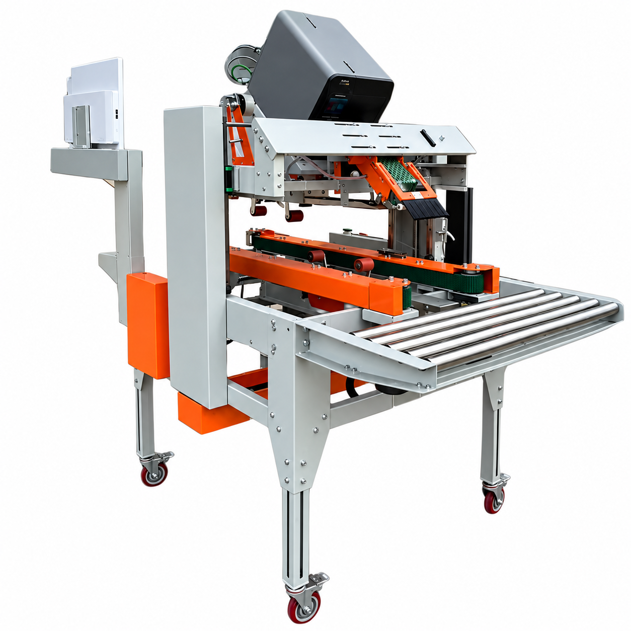 Máy dán thùng carton tự động tích hợp in và dán nhãn BYFT3550
